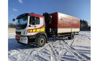 Борт-тент з краном-маніпулятором HIAB